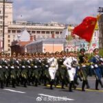 中国军人仪仗队走上红场